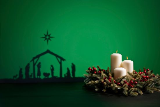 Advent, advent calendar, nativity scene